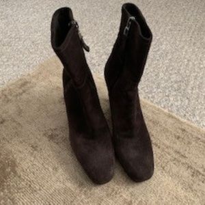 Prada Brown Suede Platform Boots